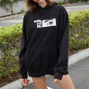 John Galt by Brandy Melville “I’ll meet you in New York” hoodie black OS